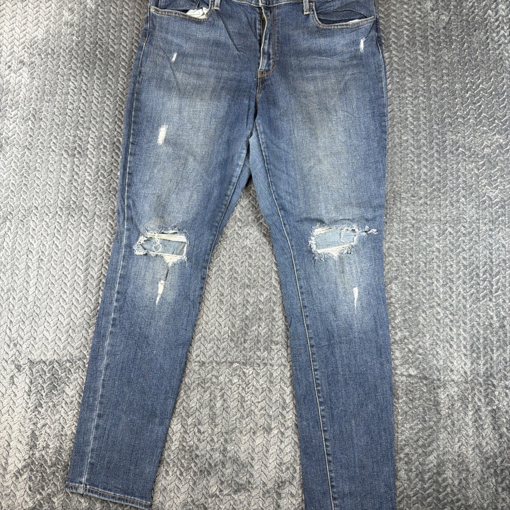 Levi's 721 Jeans Women's 33 Blue Medium Wash High Rise Skinny Jeans Distressed